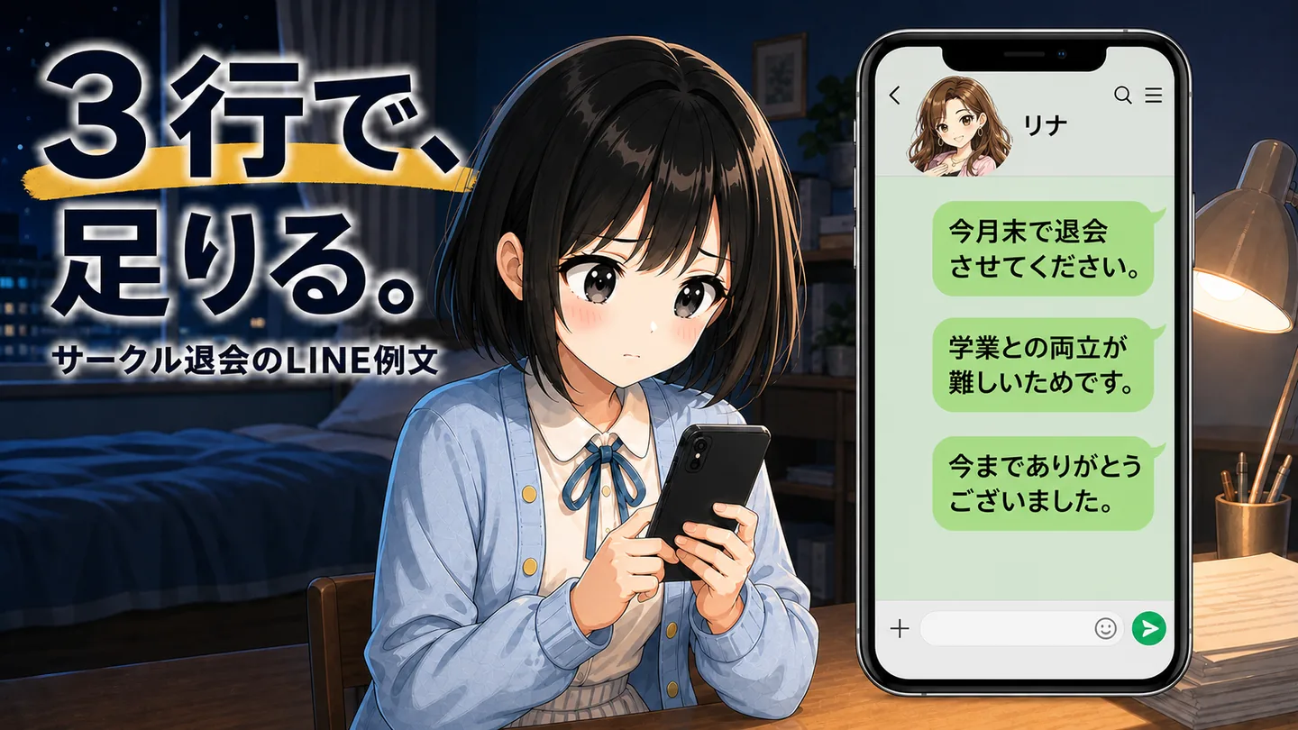 書きかけの退会メッセージを表示したまま、送信ボタンを押せずにいる大学生